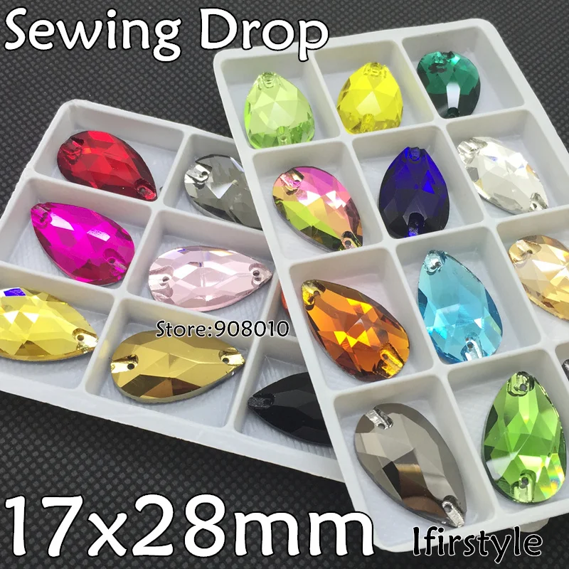12pcs/lot 17x28mm Teardrop Glass Crystal Sew on Rhinestone Flatback 2 holes Pear Droplet Sewing Crystal Beads More Colors
12pcs/lot 17x28mm Teardrop Glass Crystal Sew on Rhinestone Flatback 2 holes Pear Droplet Sewing Crystal Beads More Colors