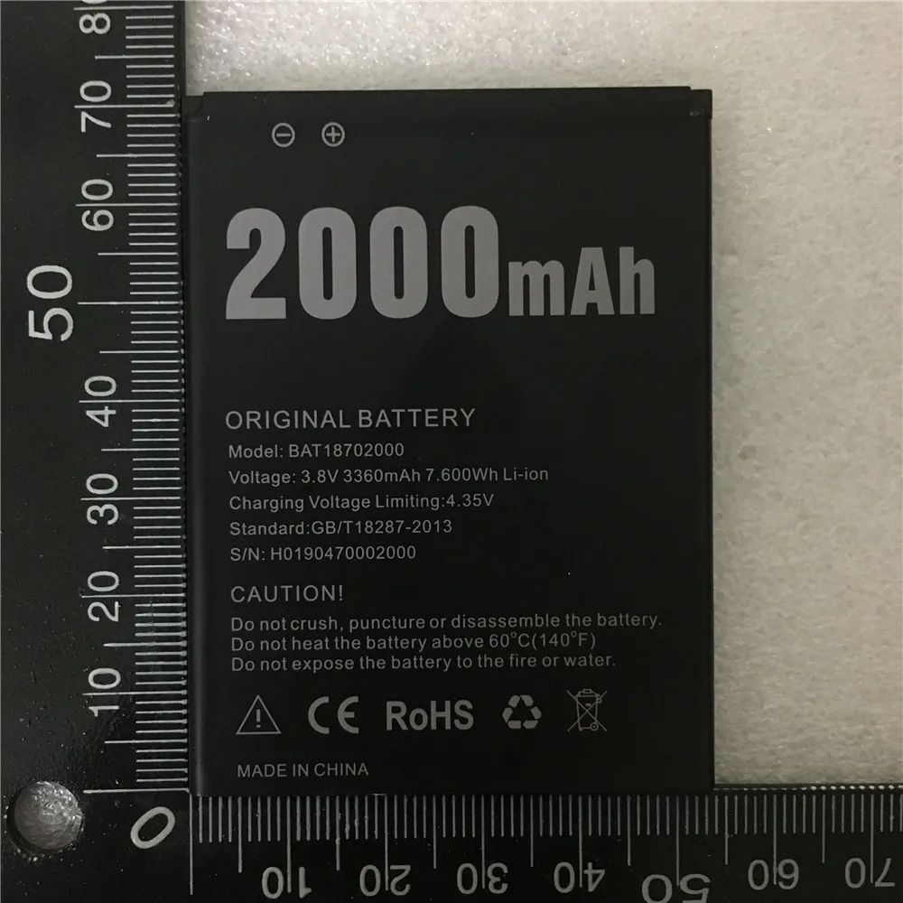 Original 2000mAh Battery for Doogee X50 High Quality mobile phone Replacement Batteries Battery
Original 2000mAh Battery for Doogee X50 High Quality mobile phone Replacement Batteries Battery