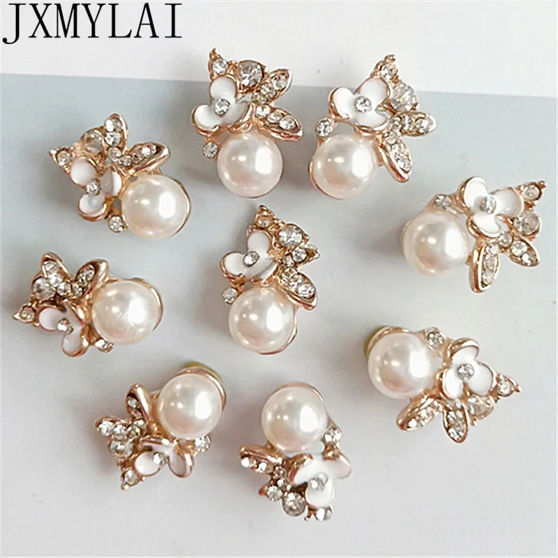 10 PCS 13*18mm Fashion Metal Alloy KC Gold Crystal Rhinestone Imitation Pearl Flowers Connectors Charm For Jewelry Making
10 PCS 13*18mm Fashion Metal Alloy KC Gold Crystal Rhinestone Imitation Pearl Flowers Connectors Charm For Jewelry Making