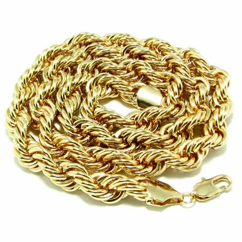 Mens Gold & Silver Plated 10mm Rope Chain Long Hip Hop Necklace 36" 
Mens Gold & Silver Plated 10mm Rope Chain Long Hip Hop Necklace 36"