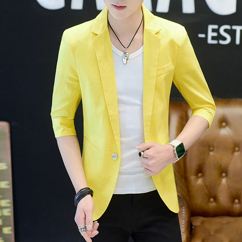 Fashion Men's Slim Fit One Button Collar Pure Casual Korea Summer Coat Jacket B27
Fashion Men's Slim Fit One Button Collar Pure Casual Korea Summer Coat Jacket B27