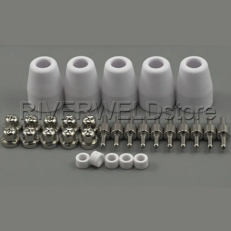 LG-40 PT-31 Electrodes Tips Nozzles For Plasma Cutter Torch Consumables Common Nickel-Plated CUT-40 30PCS
LG-40 PT-31 Electrodes Tips Nozzles For Plasma Cutter Torch Consumables Common Nickel-Plated CUT-40 30PCS