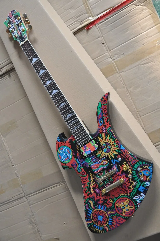 Wholesale Factory custom 24 Frets Electric guitar with golden hardware,fixed bridge,beautiful pattern,can be customized
Wholesale Factory custom 24 Frets Electric guitar with golden hardware,fixed bridge,beautiful pattern,can be customized
