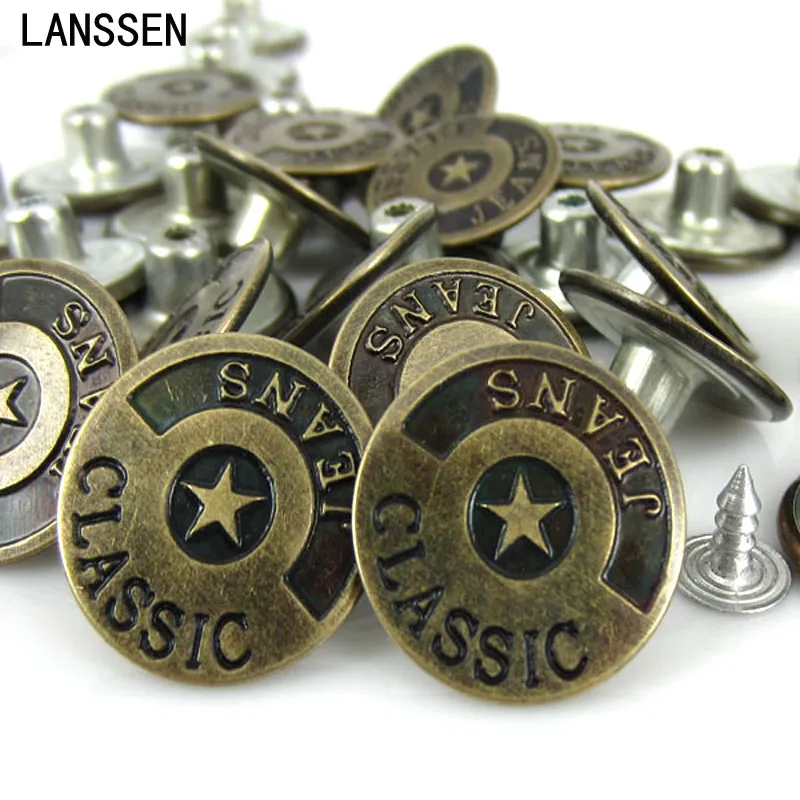 50 Sets 3/4" Bronze Star Buttons Jean Tack Metal Buttons Knopf Bouton Retrol Buttons Garment Accessories 20mm
50 Sets 3/4" Bronze Star Buttons Jean Tack Metal Buttons Knopf Bouton Retrol Buttons Garment Accessories 20mm