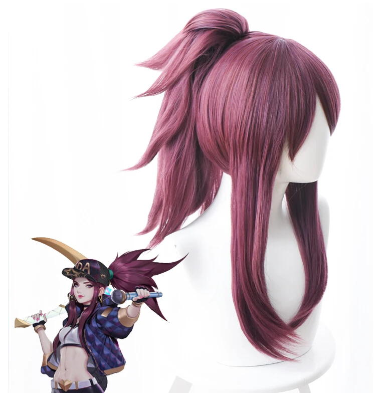 LOL KDA Akali Cosplay Wig The Rogue Assassin Akali Wig Halloween Carnival Heat Resistant Synthetic Hair Wigs + Wig Cap
LOL KDA Akali Cosplay Wig The Rogue Assassin Akali Wig Halloween Carnival Heat Resistant Synthetic Hair Wigs + Wig Cap