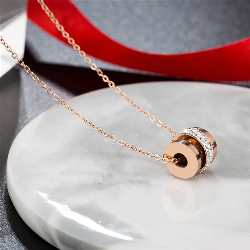 Titanium Steel Roman Drill Collar Clavicle Pendant Necklace Classic Rose Gold Wedding Necklace For Women Christmas Gift N18158
Titanium Steel Roman Drill Collar Clavicle Pendant Necklace Classic Rose Gold Wedding Necklace For Women Christmas Gift N18158