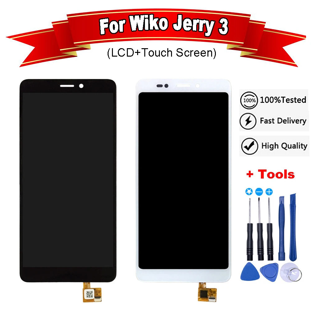 Для Wiko Jerry 3 ЖК дисплей и сенсорный экран дигитайзер 6 18 дюймов аксессуары для с