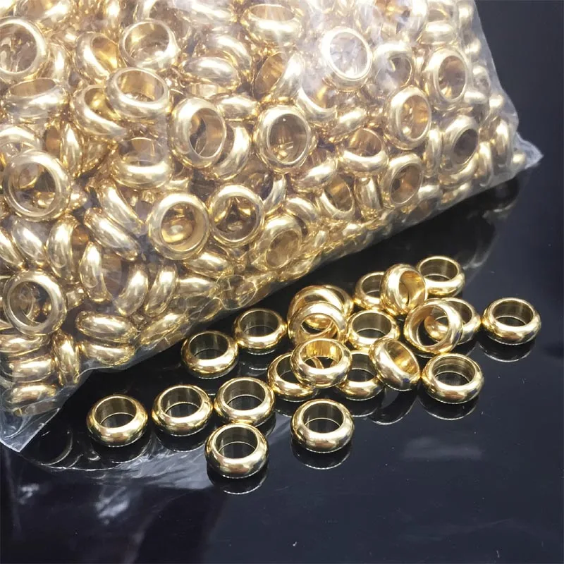 100pcs Stainless Steel Large Hole Spacer Beads Jewelry DIY Finding 6mm/8mm Accessories
100pcs Stainless Steel Large Hole Spacer Beads Jewelry DIY Finding 6mm/8mm Accessories