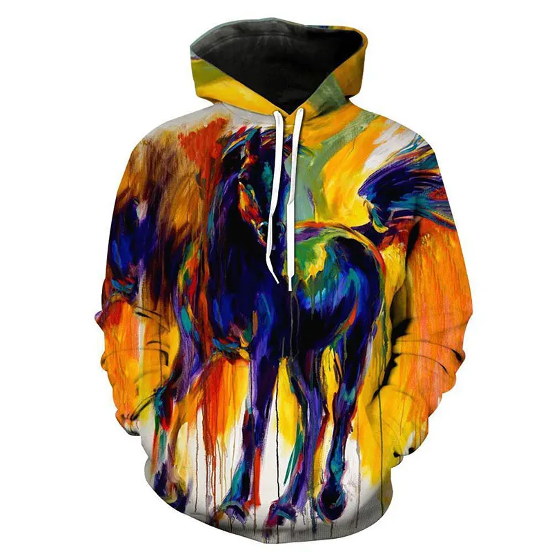 New Jackets Hoodies 3D Print Men's Horse Colorful Paint Fashion Hipster Hoody Sweatshirts Unisex Streetwear Pullovers Hoodie Top
New Jackets Hoodies 3D Print Men's Horse Colorful Paint Fashion Hipster Hoody Sweatshirts Unisex Streetwear Pullovers Hoodie Top