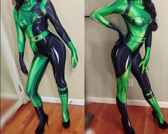 3D Print Customized Movie Kim Possible Female Shego Costume Super Villain Halloween Lycra Cosplay Shego Body Suit Adults/Kids
3D Print Customized Movie Kim Possible Female Shego Costume Super Villain Halloween Lycra Cosplay Shego Body Suit Adults/Kids