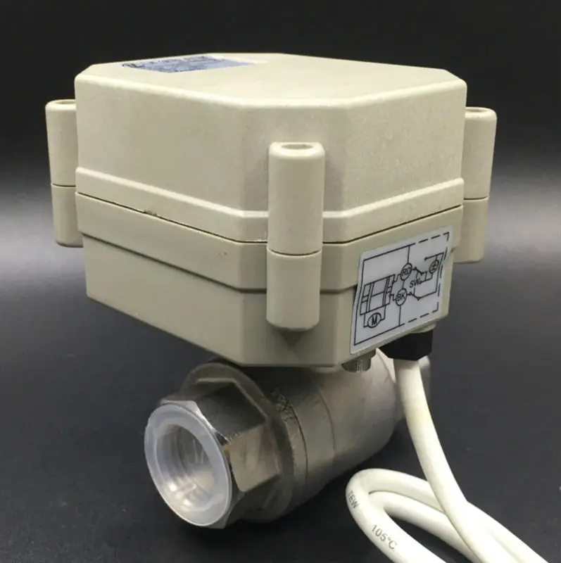 

TF15-S2-A BSP/NPT 1/2'' 2 Way DN15 Electric Actuated Valve DC12V or DC24V 2/3/5/7 Wires Max 1.0Mpa On/Off 5 Sec CE IP67