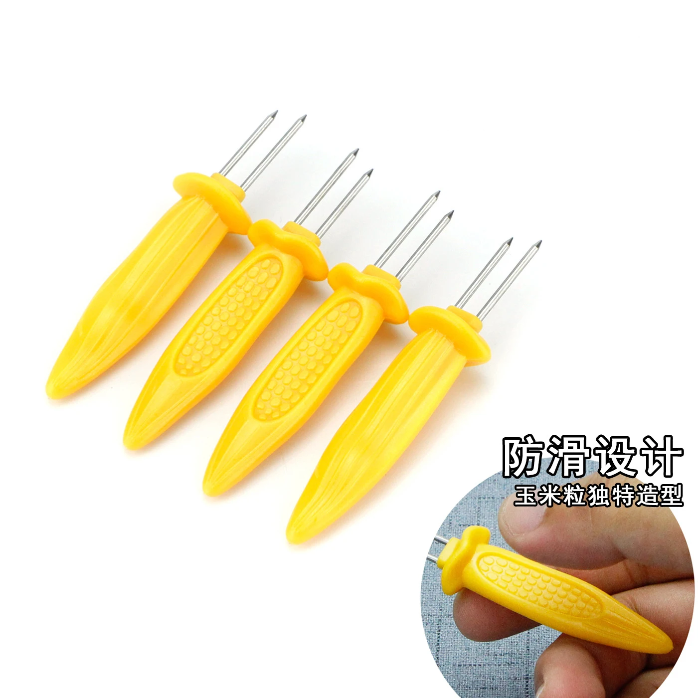4pcs Corn Forks Heat-resistant Small Stainless Steel Corn Holders Food Forks BBQ Tool for Picnic Camping Barbecue
4pcs Corn Forks Heat-resistant Small Stainless Steel Corn Holders Food Forks BBQ Tool for Picnic Camping Barbecue