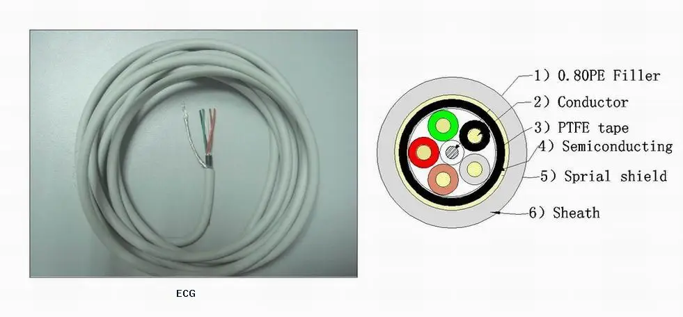 5 cores shield ECG Raw Cable Single Core Shield Lead wire Defibrillator Cable Test IBP Temperature Cable 10 cores flat ECG Cable
5 cores shield ECG Raw Cable Single Core Shield Lead wire Defibrillator Cable Test IBP Temperature Cable 10 cores flat ECG Cable