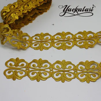 YACKALASI 2 Yards/lot Gold Cosplay Band Golden Eyelet Embroidered Braid Ribbon Iron On Lace 6.5cm Wide
YACKALASI 2 Yards/lot Gold Cosplay Band Golden Eyelet Embroidered Braid Ribbon Iron On Lace 6.5cm Wide