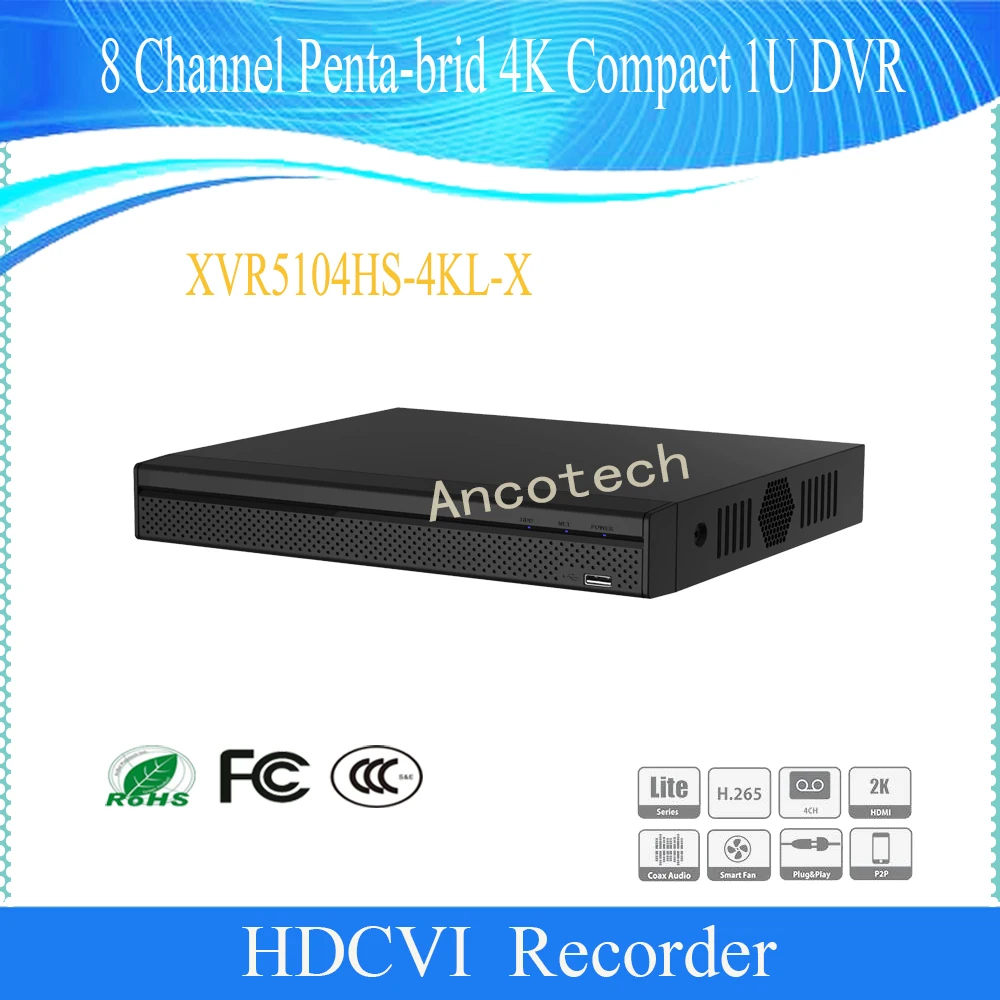 Original English Version CCTV DAHUA 4Ch Security Penta-brid H.265 H.264 4K Compact 1U DVR DH-XVR5104HS-4KL-X
Original English Version CCTV DAHUA 4Ch Security Penta-brid H.265 H.264 4K Compact 1U DVR DH-XVR5104HS-4KL-X