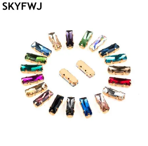 Gold Claw Strass 5x15mm 7x21mm Wedding Decoration Sewing Flatback Rectangle Crystals Sewing Rhinestone For Dress Decoration
Gold Claw Strass 5x15mm 7x21mm Wedding Decoration Sewing Flatback Rectangle Crystals Sewing Rhinestone For Dress Decoration