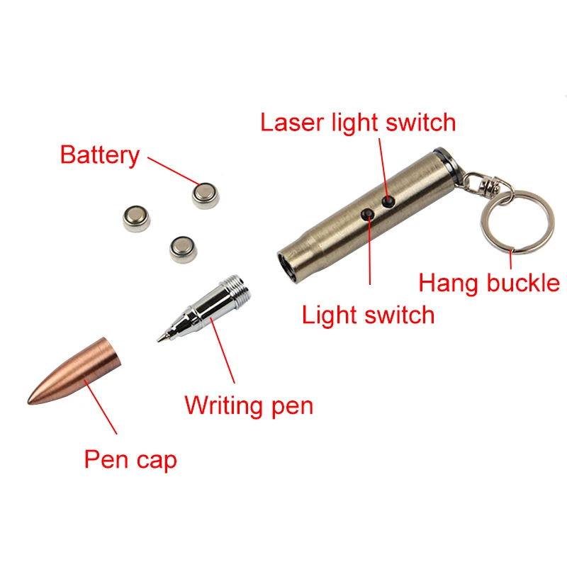 4 in 1 Multifunction Outdoor Self-defense Flashlight Bullet Shaped Pen Survival EDC Laser+Light+Hammer+Ballpoint Self Defense BH
4 in 1 Multifunction Outdoor Self-defense Flashlight Bullet Shaped Pen Survival EDC Laser+Light+Hammer+Ballpoint Self Defense BH