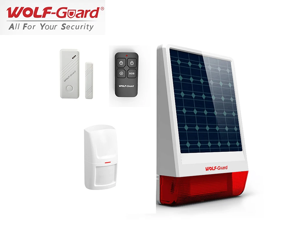 Wolf-Guard JD-W06 Wireless Home Security Alarm System DIY Kit Outdoor Weather-Proof LED Flashing Siren Burglar Alarm System
Wolf-Guard JD-W06 Wireless Home Security Alarm System DIY Kit Outdoor Weather-Proof LED Flashing Siren Burglar Alarm System