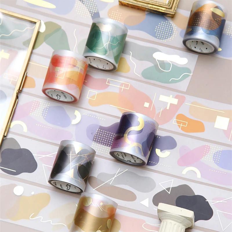 4cm*5m Color matte Bronzing PET washi tape DIY decoration scrapbooking planner masking tape adhesive tape kawaii stationery
4cm*5m Color matte Bronzing PET washi tape DIY decoration scrapbooking planner masking tape adhesive tape kawaii stationery