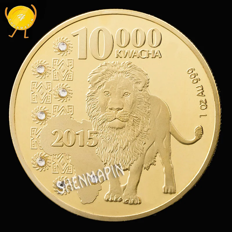 1 Oz Au 999 Gold Zambia 10000 Kwacha Commemorative Coin Republic of Zambia Coins Collectibles Zambia Diamond-Set Lion Coins
1 Oz Au 999 Gold Zambia 10000 Kwacha Commemorative Coin Republic of Zambia Coins Collectibles Zambia Diamond-Set Lion Coins