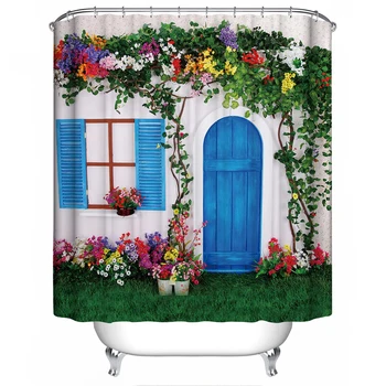 180 *180cm 3D Shower Curtains Hooks Flowers landscape wall Pattern Waterproof Thickened Washable Bath Curtains Bathroom Products
180 *180cm 3D Shower Curtains Hooks Flowers landscape wall Pattern Waterproof Thickened Washable Bath Curtains Bathroom Products