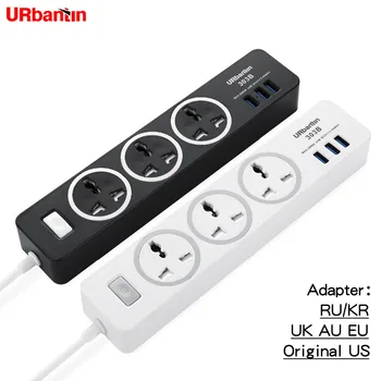 Urbantin 3AC&3 USB Power Strip Smart plug 2.1A-2.4A quick charge Power Strip Universal socket For EU AU UK US
Urbantin 3AC&3 USB Power Strip Smart plug 2.1A-2.4A quick charge Power Strip Universal socket For EU AU UK US
