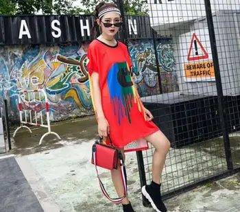 O Neck Loose Female Pullovers Tops Spring Summer Cartoon Printing T-shirts Large Size Women's Tshirts QW-368
O Neck Loose Female Pullovers Tops Spring Summer Cartoon Printing T-shirts Large Size Women's Tshirts QW-368