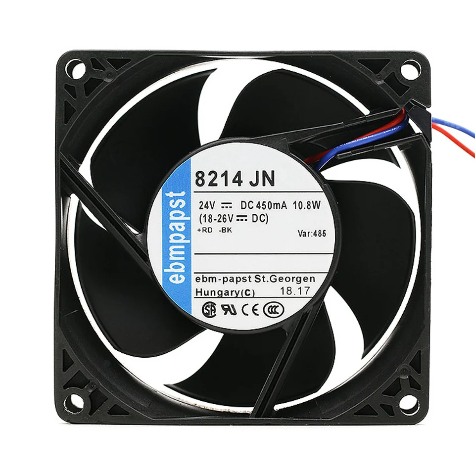 1 шт DC 24 V 10 8 W 0.45A 8214JN Инвертор Вентилятор охлаждения 8038 см 80*80*38mm 2 провода |