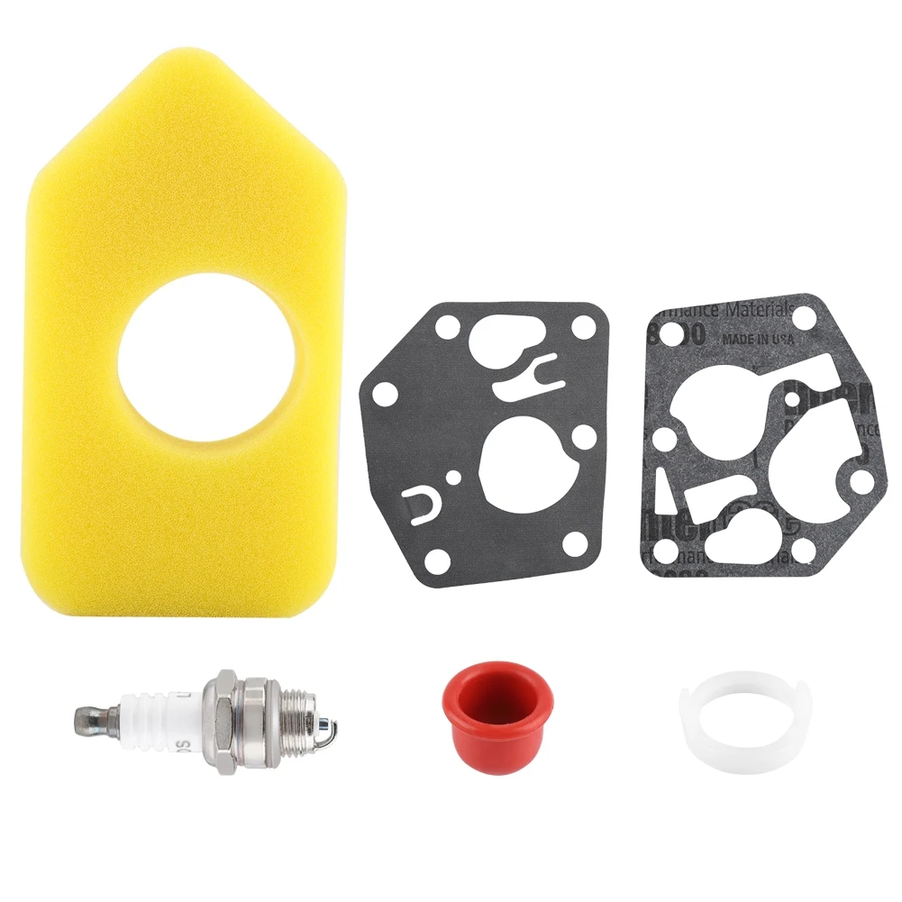 Carburetor Diaphragm Gasket Air Filter Spark Plug Kit for Briggs & Stratton Many Small Engines | Инструменты