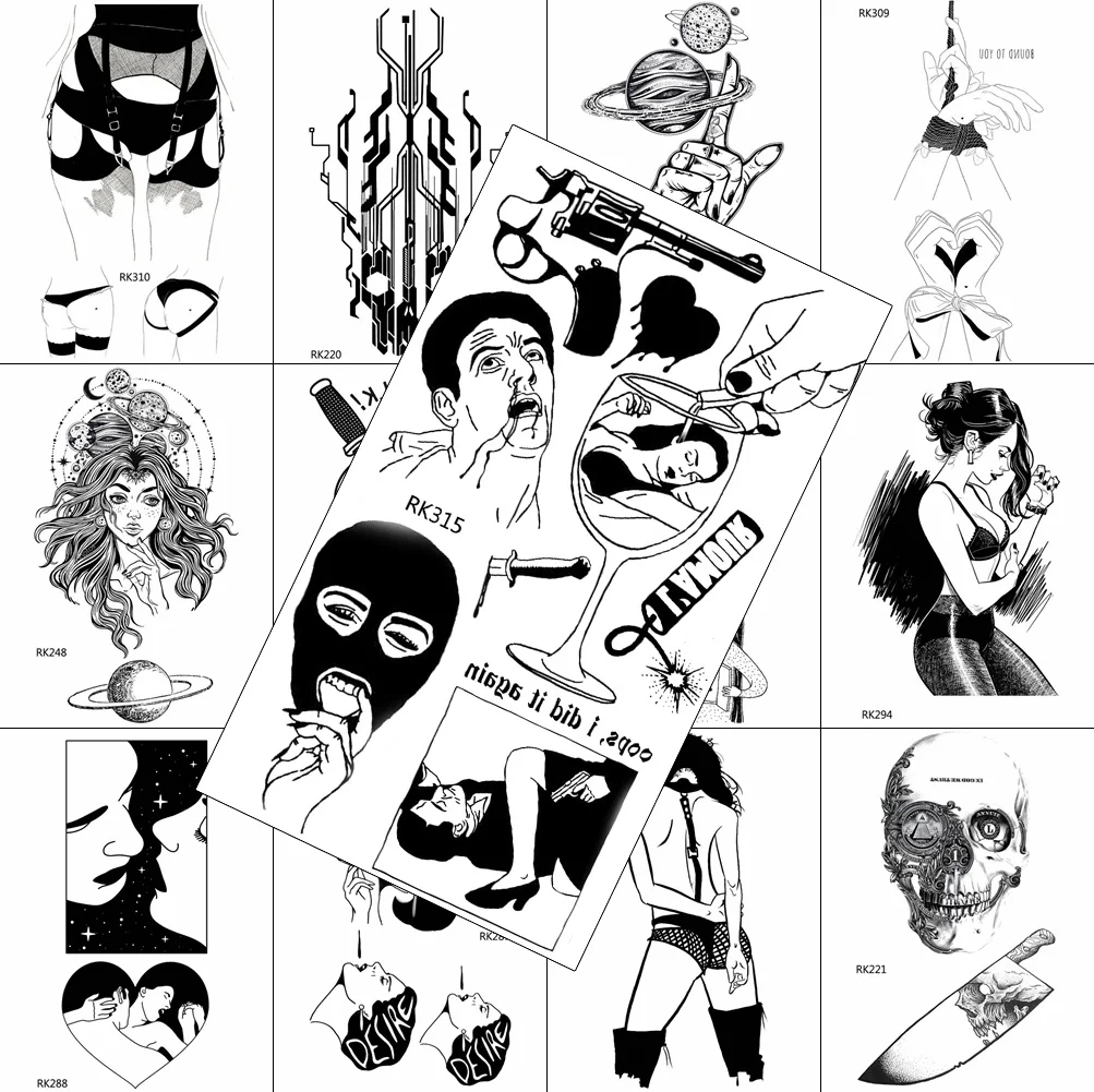 Sexy Firearm Wine Glass Fake Temporary Tattoo Mask Sticker Waterproof Tattoo For Adult Body Art Painting Arm Chest Tatoo
Sexy Firearm Wine Glass Fake Temporary Tattoo Mask Sticker Waterproof Tattoo For Adult Body Art Painting Arm Chest Tatoo