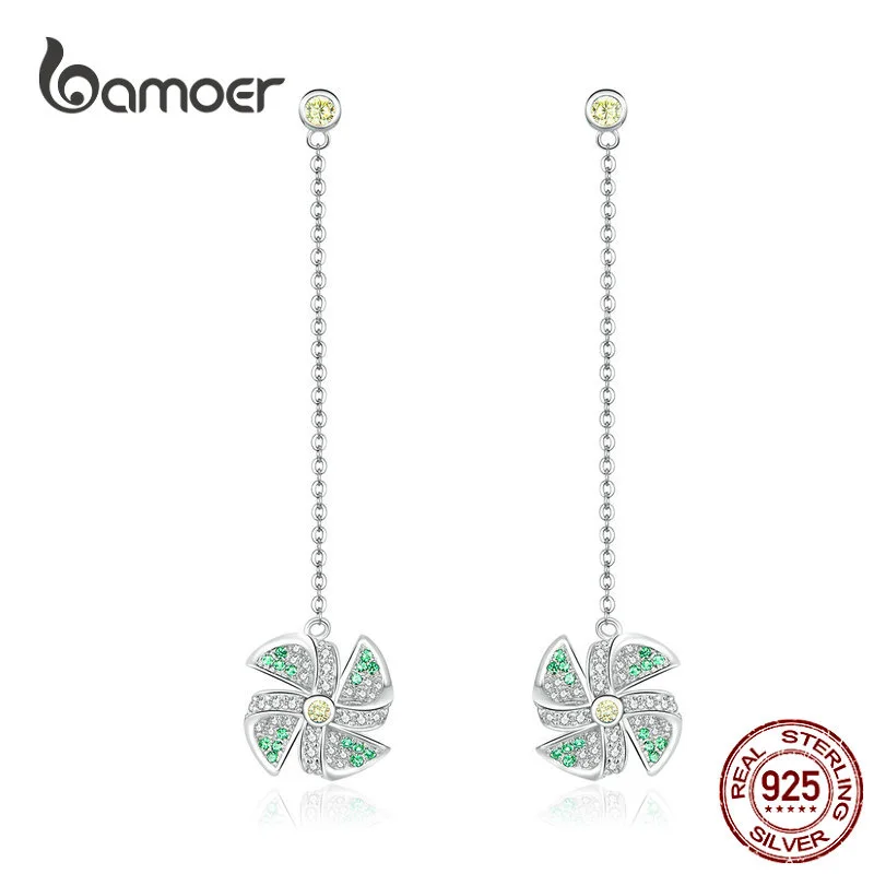 bameor Windmill Long Chain Drop Earrings for Women AAA Cubic Zirconia Silver 925 Dangle Earing Brincos Bijoux BSE182
bameor Windmill Long Chain Drop Earrings for Women AAA Cubic Zirconia Silver 925 Dangle Earing Brincos Bijoux BSE182
