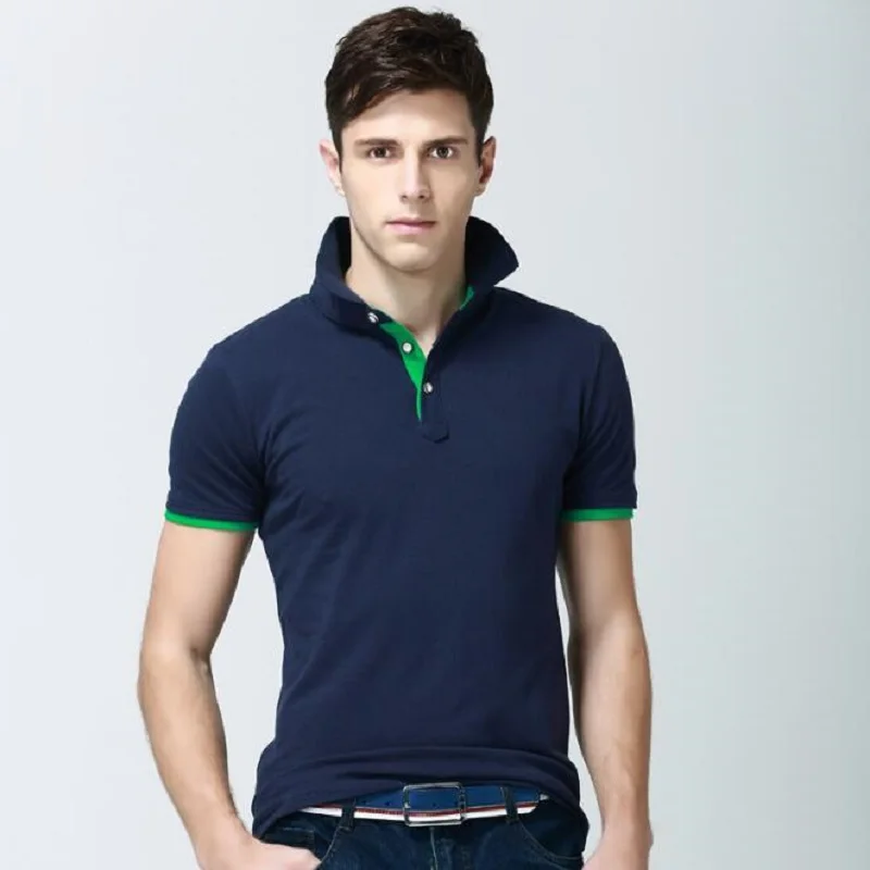Рубашка поло мужская с коротким рукавом и воротником стойкой|polo shirt brand men|polo menpolo