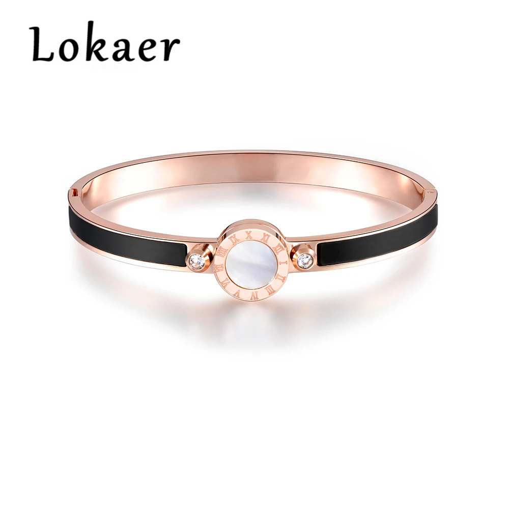 Lokaer Classic Roman Number Mosaic Rhinestone Bangles For Women 316L Stainless Steel White Shell Lover Charm Bracelets & Bangles
Lokaer Classic Roman Number Mosaic Rhinestone Bangles For Women 316L Stainless Steel White Shell Lover Charm Bracelets & Bangles