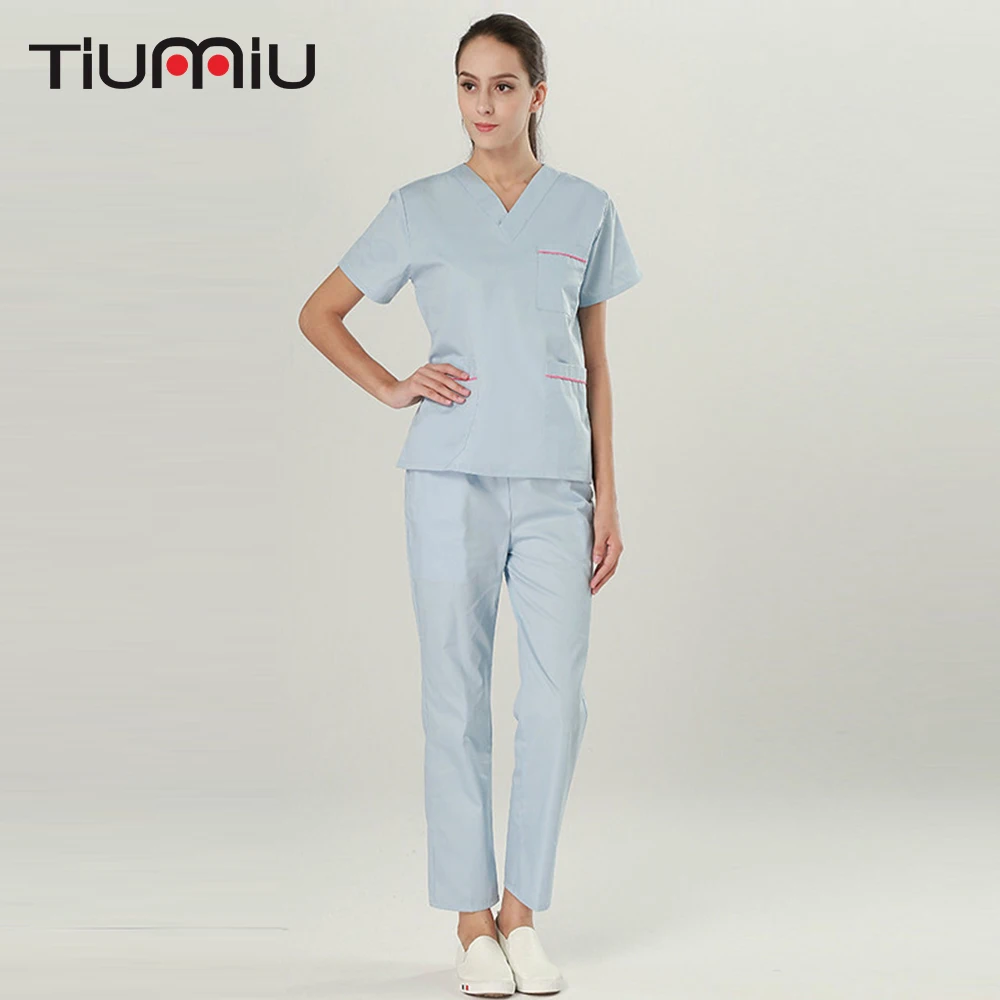 Nurse Doctor Uniform Women Medical Scrub Set Lab Jacket+Pants Clothes Scrubs Dental Clinic Hospital Short Sleeve V-neck Overalls
Nurse Doctor Uniform Women Medical Scrub Set Lab Jacket+Pants Clothes Scrubs Dental Clinic Hospital Short Sleeve V-neck Overalls