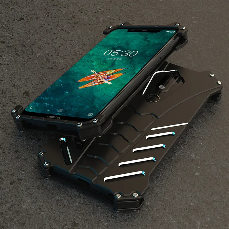 R-JUST BATMAN Series Luxury Doom Heavy Duty Armor Metal Aluminum Protect Phone Case Bags Armor Covers For Nokia X5 5.1 Plus
R-JUST BATMAN Series Luxury Doom Heavy Duty Armor Metal Aluminum Protect Phone Case Bags Armor Covers For Nokia X5 5.1 Plus