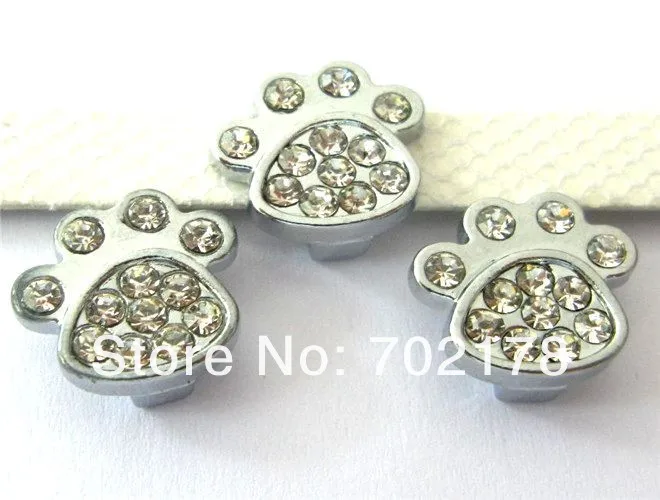 wholesales price 100pcs paw 10mm Slide Charms zinc alloy and rhinestone Fit 10mm Pet Dog Cat Tag Collar Wristband
wholesales price 100pcs paw 10mm Slide Charms zinc alloy and rhinestone Fit 10mm Pet Dog Cat Tag Collar Wristband