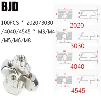 100PCS 2020/3030/4040/4545 Series * M3/M4/M5/M6/M8 nut Sliding 20 series T Nuts Hammer Drop in Nut Fasten Connector Aluminum
100PCS 2020/3030/4040/4545 Series * M3/M4/M5/M6/M8 nut Sliding 20 series T Nuts Hammer Drop in Nut Fasten Connector Aluminum