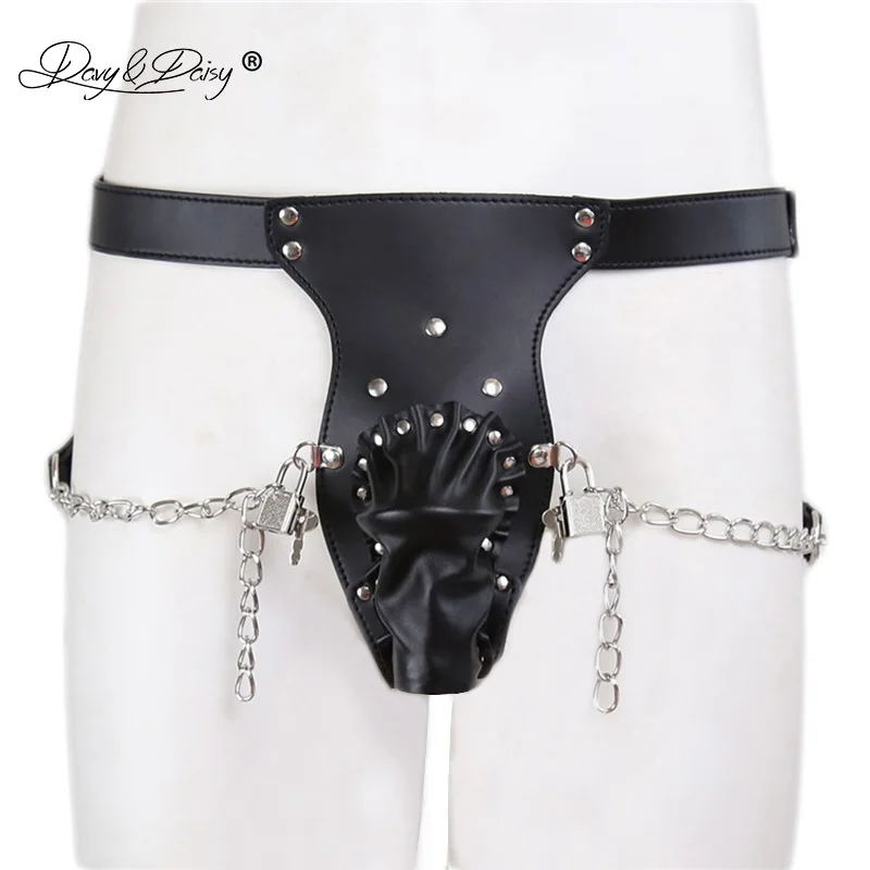 DAVYDAISY Men Chastity Belt Metal Chain Panties PU Leather Gay Fetish Thongs Sexy Lingerie Briefs Adult Male Underwear UN537
DAVYDAISY Men Chastity Belt Metal Chain Panties PU Leather Gay Fetish Thongs Sexy Lingerie Briefs Adult Male Underwear UN537