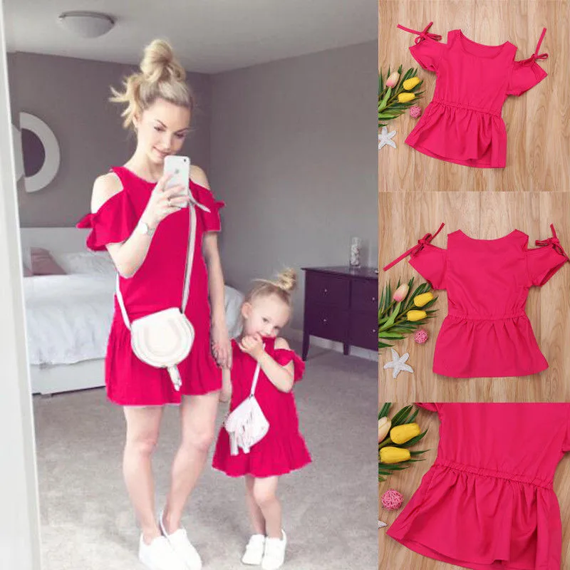 2018 Spring Summer Family Matching Mother And Daughter Dress Girls Rose Red Strapless Dress Off Shoulder Dress Family Sundress
2018 Spring Summer Family Matching Mother And Daughter Dress Girls Rose Red Strapless Dress Off Shoulder Dress Family Sundress