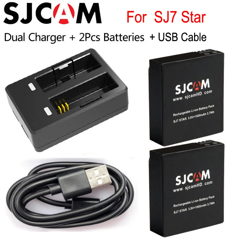 Original SJCAM SJ7 Battery ( 2pcs Batteries + Dual Charger ) 1000mAh Rechargeable Li-ion Battery for SJCAM SJ7 Action Camera
Original SJCAM SJ7 Battery ( 2pcs Batteries + Dual Charger ) 1000mAh Rechargeable Li-ion Battery for SJCAM SJ7 Action Camera