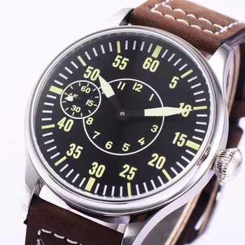 44mm Sterile Black Dial Green number Luminous часы мужские 6497 Hand Winding ST3600 Movement mechanical wristwatches relogio 
44mm Sterile Black Dial Green number Luminous часы мужские 6497 Hand Winding ST3600 Movement mechanical wristwatches relogio