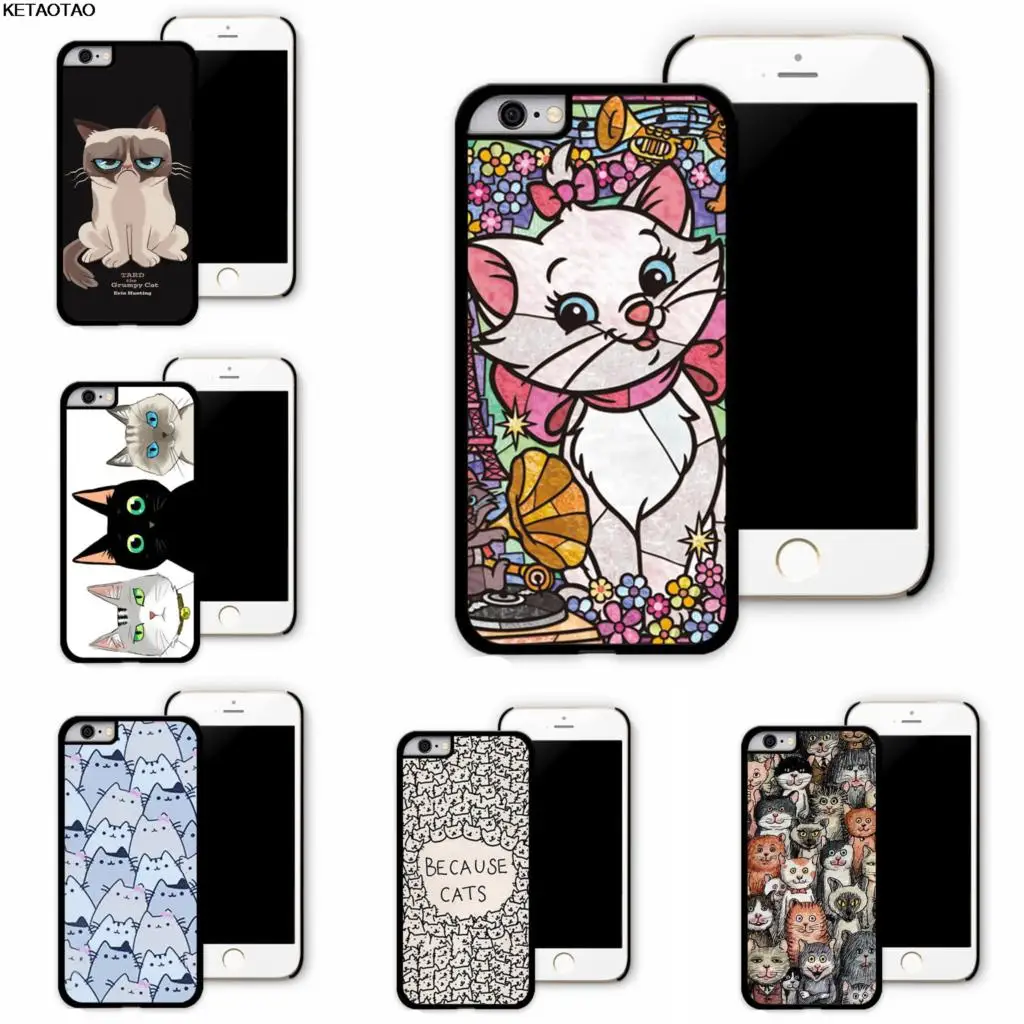 KETAOTAO из за котов чехлы для телефонов iPhone 4S 5C 5S 6S 7 8 SE 5Plus XR XS Max Чехол Мягкий ТПУ