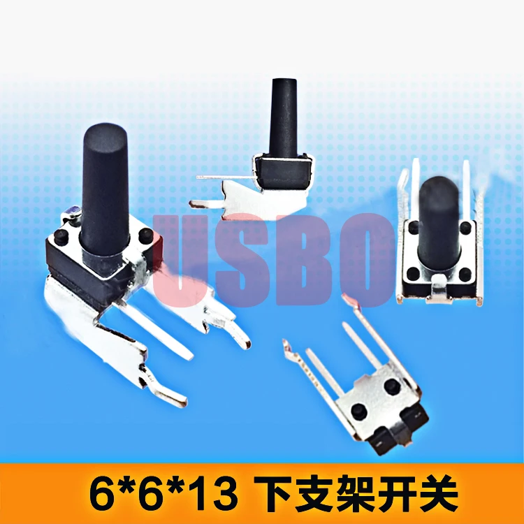 2 Legs Touch Tact Switch Push Button Switch Supporting Horizontal Bracke Black Hight Quality 6*6*13mm
2 Legs Touch Tact Switch Push Button Switch Supporting Horizontal Bracke Black Hight Quality 6*6*13mm