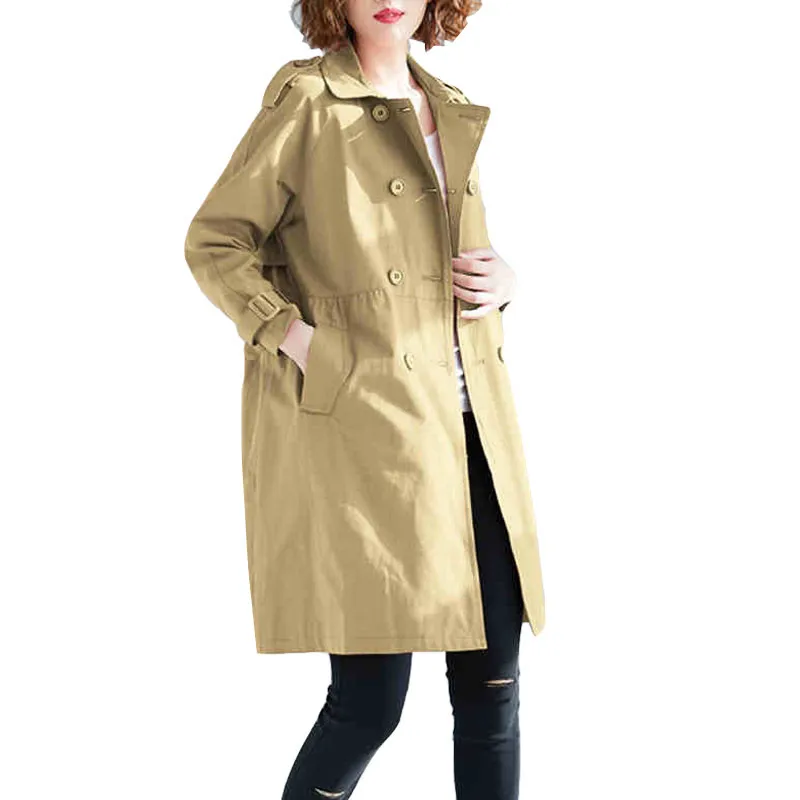 Women Trench Coat 2019 Spring British style Loose Large Size Solid Double-breasted Outerwear Casual Long Windbreaker Female Q2
Women Trench Coat 2019 Spring British style Loose Large Size Solid Double-breasted Outerwear Casual Long Windbreaker Female Q2