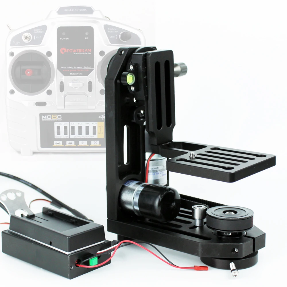 motorized pan tilt camera mount with control box for RC system for camera for long distance control
motorized pan tilt camera mount with control box for RC system for camera for long distance control