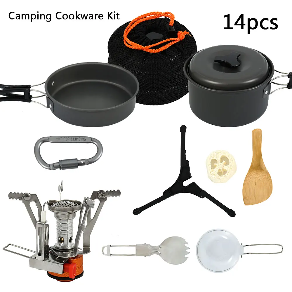 Lightweight Camping Cookware Mess Kit Backpacking Gear Hiking Outdoors Bug Out Bag Cooking Equipment 14 Piece Cookset Bowls
Lightweight Camping Cookware Mess Kit Backpacking Gear Hiking Outdoors Bug Out Bag Cooking Equipment 14 Piece Cookset Bowls