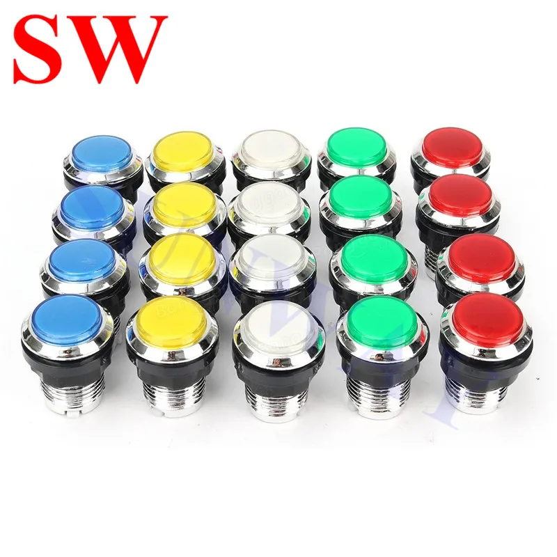20PCS 32mm round push button Arcade LED Chrome Plating light Push Button For Mame PC Game Machine Parts button with microswitch
20PCS 32mm round push button Arcade LED Chrome Plating light Push Button For Mame PC Game Machine Parts button with microswitch