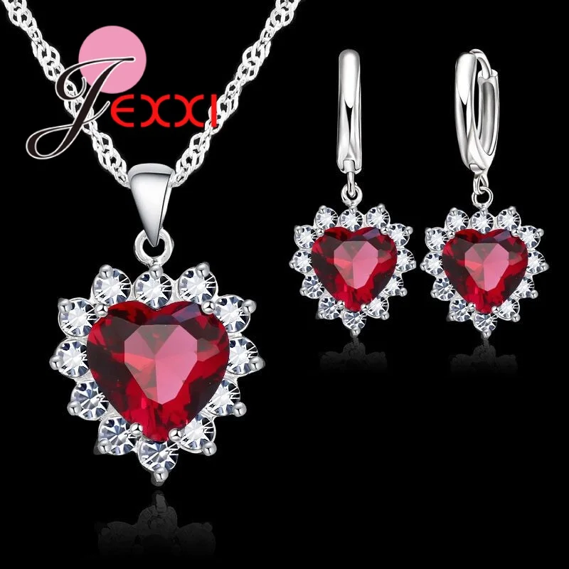Lady Sparkling Romantic 925 Sterling Silver Fashion Jewelry Set Woman Love Heart Necklace Earrings Sets Best Birthday Gift
Lady Sparkling Romantic 925 Sterling Silver Fashion Jewelry Set Woman Love Heart Necklace Earrings Sets Best Birthday Gift