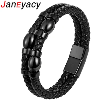 Fashion Genuine Leather Bracelet Double Layer stainless steel Black Color Special Jewelry For Men Christmas Day Gift Pulseira
Fashion Genuine Leather Bracelet Double Layer stainless steel Black Color Special Jewelry For Men Christmas Day Gift Pulseira