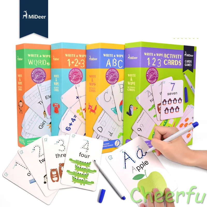 MiDeer Erasable Repeated Alphabet Digital Words Mathematics kids Writing Cards Learning Educational Toys For Children Gift
MiDeer Erasable Repeated Alphabet Digital Words Mathematics kids Writing Cards Learning Educational Toys For Children Gift